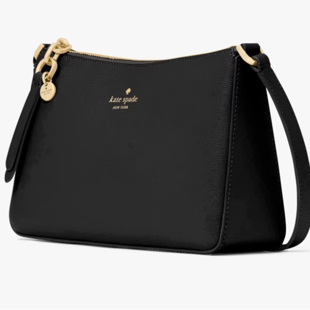 Kate Spade Black Crossbody Bag with Gold Accents